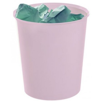 PAPELERA ECOGREEN 100% RECICLADO Y RECICLABLE ROSA PASTEL 18 LITROS 290X310 MM ARCHIVO 2000 2001 RS PS (Espera 4 dias)